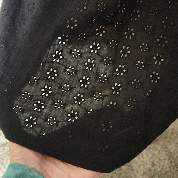 exhilaration Black Eyelet Lined SZ L Dress - Picture 5 of 9